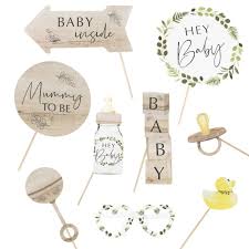 Botanical Baby Shower Photo Booth Props Ginger Ray