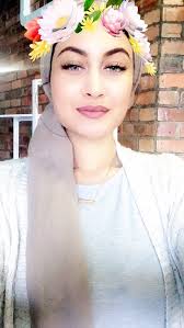 Snapchat And That Filter Though Hijabie Hijab Beige Snapchat Flowers Lashes Muslim Islamicstyle Muslimah Neutrals Gold Snapchat Gold Chains Beauty