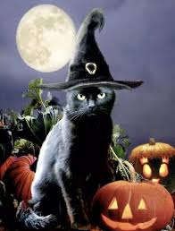 Us Seller 50x40cm Black Cat Witch Hat Full Moon Etsy In 2020 Black Cat Halloween Halloween Painting Halloween Images