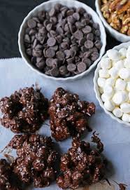 Save these christmas cookie recipes for later by pinning this image. Rocky Road Candy Clusters Modern Honey