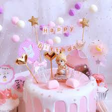 Use subscribe and save to save an additional 5. Soft Pink Happy Birthday Cake Bunting Topper Girl Princess Cake Garland Banner Ballet Baby Shower First 1st Birthday Decoration Cake Decorating Supplies Aliexpress