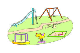 Coloring book with playground equipment icons set. Playground Learnenglish Kids British Council