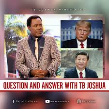 Tb joshua has been trending on twitter across nigeria, ghana and south africa as people shared memes poking fun at his prediction. Tb Joshua On Twitter Question I Was Watching International News And Saw Us President Donald Trump Threaten To Cut Off Ties With China Prophet Tb Joshua What Would Happen If America