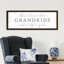 Grandkids Make Life Grand Grandchildren Sign Etsy Grandchildren Sign Name Wall Art Wall Art Sign