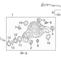Genuine VW/Audi 7P0525337E Differential Housing Insulator; Left Rear, Right  Rear - Audi, VW | VW7P0525337E
