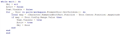 Infinitymarch 20, 2021 roblox script: How Do I Fix This Code To Trigger An Event For Approaching A Door Scripting Support Devforum Roblox