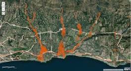 Image of Montecito mudslide map