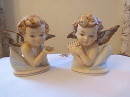 Vintage Norcrest Japan Pair of Angel Cherub Angel Figurines - Etsy