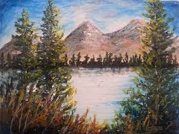 Oil Pastel Landscape Painting By Madhuravi Paintings