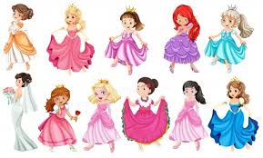 Gelukkige Verjaardagskaart Met Cartoon Prinses Premium Vector