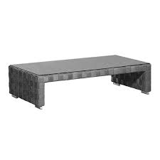 Home decorators collection rhapsody gray 8 ft. Milan Grey Rattan Low Garden Glass Top Coffee Table