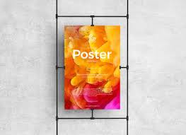 Free Artistic Display Poster Mockup Psd Poster Mockup Poster Mockup Psd Mockup