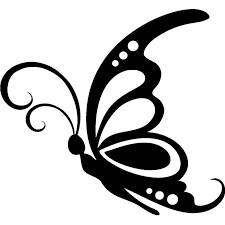 Black And White Stencil Butterfly Outline Papillon Clipart Cute Butterfly Outline 7 Butterfly Outline Butterfly Stencil Butterflies Svg