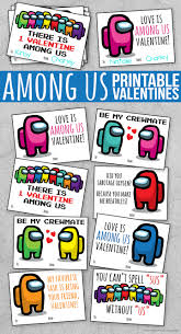 They might choose the cat since it looks like. Free Printable Among Us Valentines Artsy Fartsy Mama