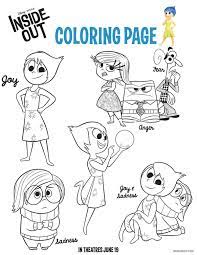 Free inside out coloring page to download : Inside Out Printables Family Activity Sheets The Bandit Lifestyle Inside Out Coloring Pages Coloring Pages Disney Coloring Pages