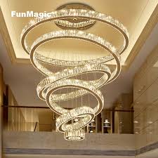 Modern Magnificence Crystal Rings Pendant Lights Villa Living Room Large Hanging Light Dimming Lighting Bedroom Ceiling Fixture Pendant Lights Aliexpress