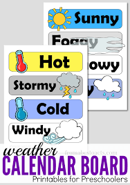 Preschool Calendar Board Weather Printables Preschool Calendar Preschool Weather Preschool Weather Chart