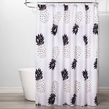 Pineapple Shower Curtain Black White Room Essentials Black White Rooms Black Curtains Pineapple Shower Curtain