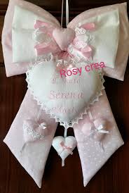 Fiocco Nascita Bimba Nascita Fiori Di Stoffa Fai Da Te Fiocchi