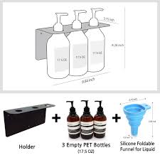 Amazonsmile Mia Home Shower Dispenser 3 Chambers 17 5 Oz Easy Installation 3 Empty Pet Bottles Steel H Pet Plastic Bottles Pet Bottle Dish Soap Dispenser