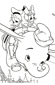 Free Donald Daisy And Dumbo Coloring Page Click Through For Full Image Disney Printable Disney Coloring Pages Cartoon Coloring Pages Summer Coloring Pages