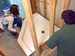 How To Install A Corner Shower Corner Shower Corner Shower Kits Laundry Room Bathroom