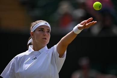 Karolina Muchova showcased elite precision and composure on the grass courts of SW19., AI generated