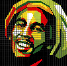 Bob Marley Chart Graph And Row By Row Written Instructions 03