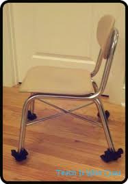 Alternative To Tennis Balls On Chairs Use Pieces Of Felt And Cheap Hair Bands Back To School Student Chair School Chairs Chair Leg Covers