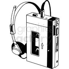 Walkman Black And White Vector In 2020 Clip Art Black And White Clipart Design