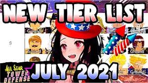 In order for your ranking to be included, you need to be logged in and publish the list to the site (not simply downloading the tier list image). New All Star Tower Defense Tier List July 2021 Update Youtube