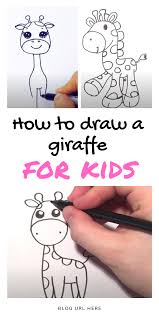 A baby giraffe coloring page! How To Draw A Giraffe Step By Step Tutorial For Kids