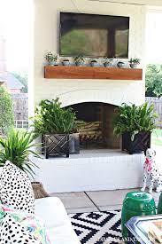 Clean the brick gently and thoroughly. Diy Painted Brick Exterior Fireplace Tutorial Dimples And Tangles