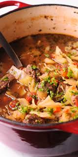Homemade Cabbage And Beef Soup In 2020 Steak Soup Recipes Cabbage And Beef Beef Soup