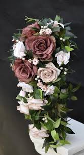 In an unfortunate event where they are unavailable, then will offer a substitute of equal or higher quality, just for your consideration. Cascade Bouquet Blush And Dark Dusty Rose X Large Free Etsy Cascading Wedding Bouquets Cascade Bouquet Wedding Flowers