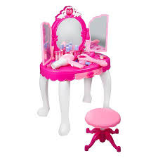 4.5 out of 5 stars, based on 261 reviews 261 ratings current price $59.00 $ 59. Dilwe Pink Make Up Table Toy Glamorous Princess Dressing Table With Stool Mirror Hair Dryer Kids Girls Gift Walmart Com Walmart Com