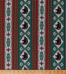 Maybe you would like to learn more about one of these? Cotton Southwestern Native American Aztec Bears Paw Prints Wildlife Tucson 516 Turquoise Stripes Striped Cotton Fabric Print By The Yard 516turquoise