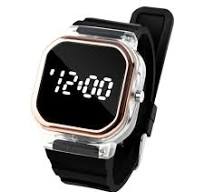 WBQ Large Face LED Digital Watch Date Time 3Bar Waterproof Wristwatch Men  Women Sports Watches