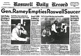 The roswell daily record is a local newspaper located in roswell, new mexico, and has a circulation of less than 12,000. Roswell Daily Record 1947 Monsterminions