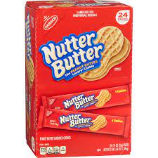 Nutter butter peanut butter sandwich cookies satisfy the peanut butter lovers in your family with a snack that's ready to enjoy. Nutter Butter Sandwich Cookies 1 9 Oz 24 Count
