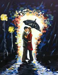 This One Is Ez Could Do At Home W O Class Stroll At Night From Painting With A Twist Painting Art Paint Party Creative Painting