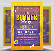 End of year flyer : End Of Summer Pool Party Flyer Template Flyerheroes