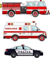 Paper Fire Engine Model Fire Truck Police And Ambulance Cars Isolated On White Background In Fire Trucks Fire Truck Drawing Ambulance