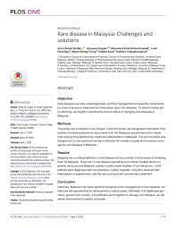 The family medicine association malaysia was born on 17 august 2001.the idea of forming an association representing primary care physicians all over malaysia was mooted by the senior family medicine specialists (fms) after 3 years' inception of the family medicine fraternity. Pdf Rare Disease In Malaysia Challenges And Solutions