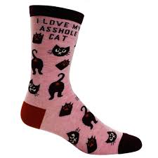 I Love My Asshole Cat Socks Womens Cat Socks Cute Womens - Etsy