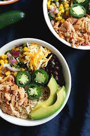Better Than Chipotle Diy Chicken Burrito Bowls Ambitious Kitchen Recipe Cheap Healthy Meals Chicken Meal Prep Healthy
