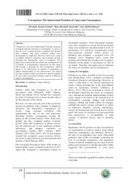 Pdf Corruption The Intertwined Problem Of Cause And Consequence