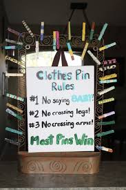 Baby Shower Games Homemade We Decorated Clothes Pins Hand Painted On Canvas The Rules Of T Diy Baby Boy Clothes Baby Shower Clothes Pin Game Diy Baby Stuff