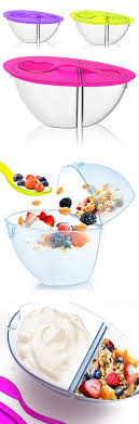 Flip N Pour Container Perfect For Yogurt Cereal Etc To Keep Dry And Moist Food Separate Until Y Weird Kitchen Gadgets Crazy Kitchen Cool Kitchen Gadgets