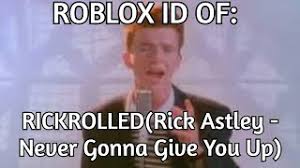 Roblox song codes imagine dragons thunder imagine. Roblox Boombox Id Code For Rickrolled Rick Astley Never Gonna Give You Up Youtube